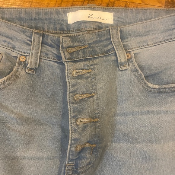 Kancan Stylish Light Blue Distressed Women Jeans - Picture 2 of 3